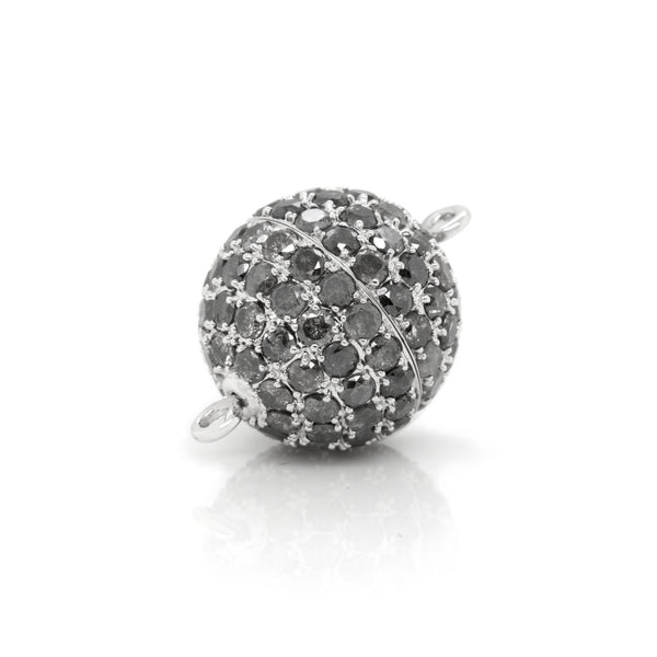 3018 Pave Screw Ball Clasp - Pepper Diamonds